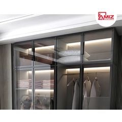 Tủ áo AMIZ NỘI THẤT & TRANG TRÍ cánh kính khung nhôm sang trọng Amiz-010