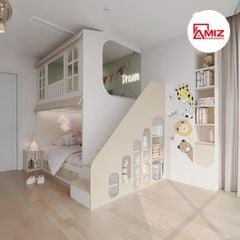Giường tầng trẻ em hình ngôi nhà AMIZ NỘI THẤT & TRANG TRÍ, Amiz- GT008