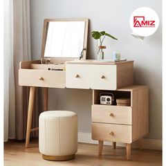 Bàn Trang Điểm Bằng Gỗ Phong Cách Bắc Âu AMIZ NỘI THẤT & TRANG TRÍ, AMIZ - 003