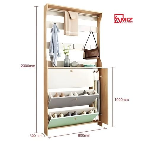 Tủ Giày cao cấp AMIZ NỘI THẤT & TRANG TRÍ Đa Năng NO-48