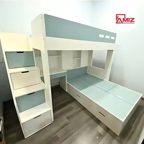 Giường Tầng Orange Kết Hợp Bàn Học -Tủ Áo, AMIZ NỘI THẤT & TRANG TRÍ GT974