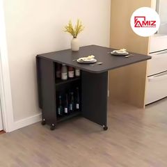 Bàn ăn thông minh xếp gọn có bánh xe không kèm ghế AMIZ NỘI THẤT & TRANG TRÍ - BAX01