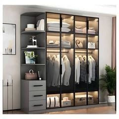 Tủ áo AMIZ NỘI THẤT & TRANG TRÍ cánh kính đẹp thời trang Amiz-004
