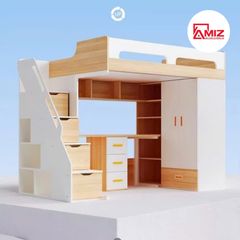 Giường tầng cao cấp AMIZ NỘI THẤT & TRANG TRÍ thông minh Amiz- Gt016