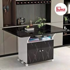 Bàn ăn thông minh xếp gọn có bánh xe AMIZ NỘI THẤT & TRANG TRÍ- BAX01