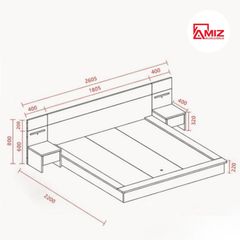 Giường Ngủ Hiện Đại Bắc Âu AMIZ NỘI THẤT & TRANG TRÍ, AMIZ-006