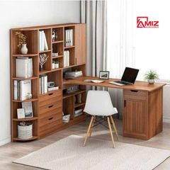 Bộ bàn học cao cấp AMIZ NỘI THẤT & TRANG TRÍ kết hợp kệ sách bh-068