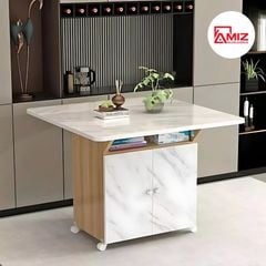 Bàn ăn thông minh xếp gọn có bánh xe AMIZ NỘI THẤT & TRANG TRÍ- BAX01