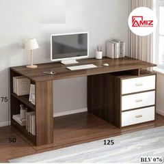 Bàn Làm Việc AMIZ NỘI THẤT & TRANG TRÍ Tích Hợp Kệ Sách Và Ngăn Kéo Blv-076