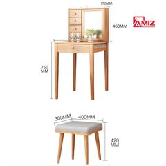 Bàn Trang Điểm Đẹp Kiểu Dáng Nhỏ Gọn AMIZ NỘI THẤT & TRANG TRÍ, AMIZ-015