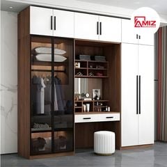 Tủ quần áo cao cấp AMIZ NỘI THẤT & TRANG TRÍ kết hợp bàn trang điểm Amiz-008