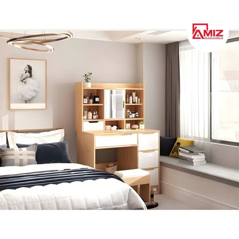 Bàn Phấn Tiện Dụng Bằng Gỗ Công Nghiệp AMIZ NỘI THẤT & TRANG TRÍ AMIZ-028