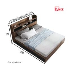 Giường ngủ hiện đại AMIZ NỘI THẤT & TRANG TRÍ, AMIZ- GN02