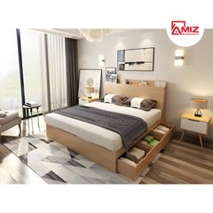 Giường Ngủ cao cấp AMIZ NỘI THẤT & TRANG TRÍ Có Ngăn Kéo Gn-K10