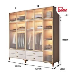 Tủ Quần Áo cao cấp AMIZ NỘI THẤT & TRANG TRÍ Nhôm Kính Hiện Đại Tqa-087