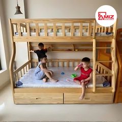 Giường 2 Tầng AMIZ NỘI THẤT & TRANG TRÍ Kèm 2 Hộc Kéo Cao Cấp Angel