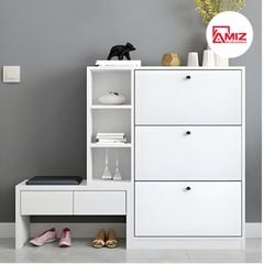 Tủ Giày Thông Minh Cao Cấp Kết Hợp Ghế Ngồi AMIZ NỘI THẤT & TRANG TRÍ, TG-K67