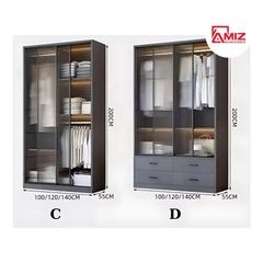 Tủ Quần Áo Kính Hiện Đại AMIZ NỘI THẤT & TRANG TRÍ, TQA-131