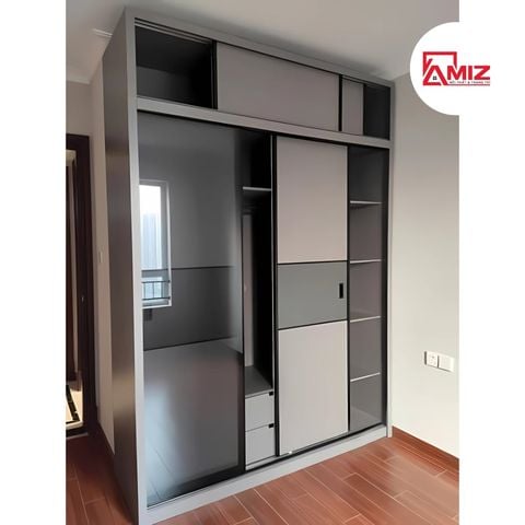 Tủ quần áo AMIZ NỘI THẤT & TRANG TRÍ cánh lùa hiện đại Dta01