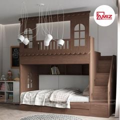 Giường tầng trẻ em hình ngôi nhà AMIZ NỘI THẤT & TRANG TRÍ, Amiz- GT008