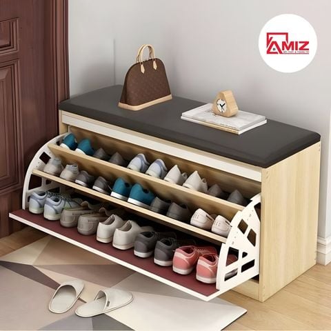 Tủ Giày AMIZ NỘI THẤT & TRANG TRÍ Thông Minh Kết Hợp Ghế Ngồi Tiện Lợi Tg-K60