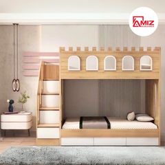 Giường tầng trẻ em thông minh AMIZ NỘI THẤT & TRANG TRÍ, CastleLoft Bunk