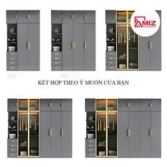 Tủ đựng quần áo AMIZ NỘI THẤT & TRANG TRÍ phong cách tối giản Amiz-005