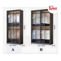 Tủ Quần Áo Kính Hiện Đại AMIZ NỘI THẤT & TRANG TRÍ, TQA-131