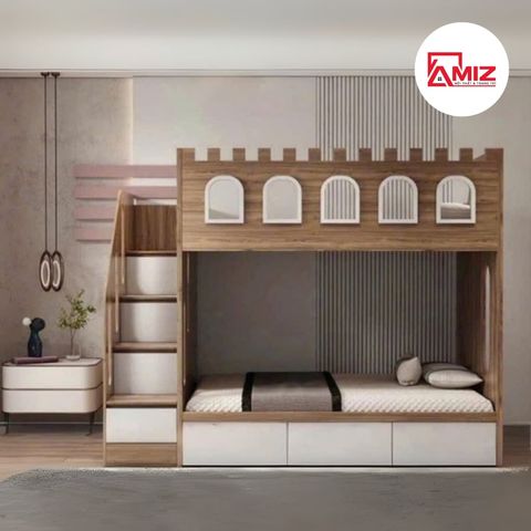 Giường tầng trẻ em thông minh AMIZ NỘI THẤT & TRANG TRÍ, CastleLoft Bunk