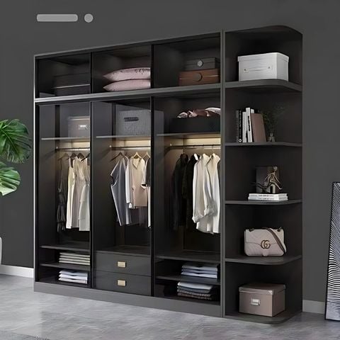 Tủ Quần Áo AMIZ NỘI THẤT & TRANG TRÍ Nhôm Kính Hiện Đại Tqa-085