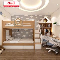 Combo Phòng Ngủ Cho Bé Trai  Tích Hợp Giường Tầng – BT50