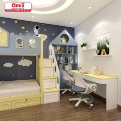 Combo Phòng Ngủ Cho Bé Trai  Tích Hợp Giường Tầng – BT50