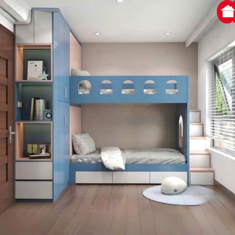 Thiết kế nội thất phòng ngủ bé trai hiện đại Amiz - BT004