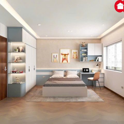 Thiết kế nội thất phòng ngủ bé trai hiện đại Amiz- BT003