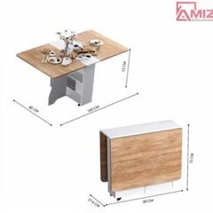 Bàn Ăn Thông Minh Xếp Gọn Có Bánh Xe BAX-24