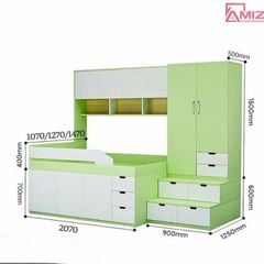Giường Tầng Thông Minh AMIZ Đa Năng AM338