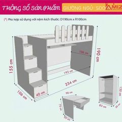 Giường tầng cho bé Soocio