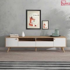 KỆ TIVI CHÂN GỖ CAO CẤP KTV-015