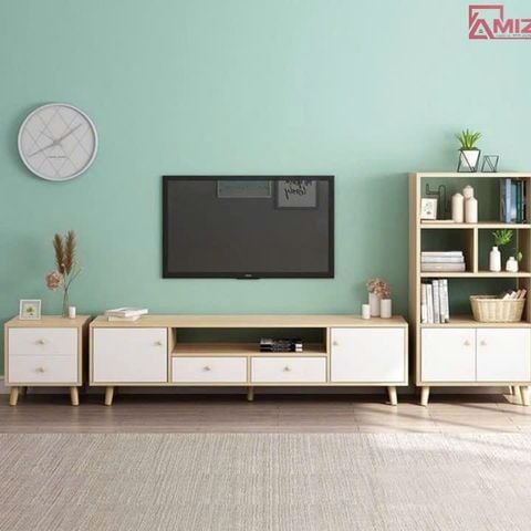 KỆ TI VI HIỆN ĐẠI + KỆ TRANG TRÍ - KTV - 023