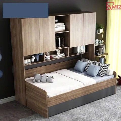 Giường Hộp Kết Hợp Tủ Kệ GNT-258