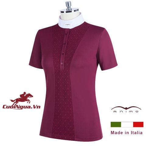 Áo Thun Cưỡi Ngựa Nữ Cộc Tay - AN321 - Màu Bordeaux