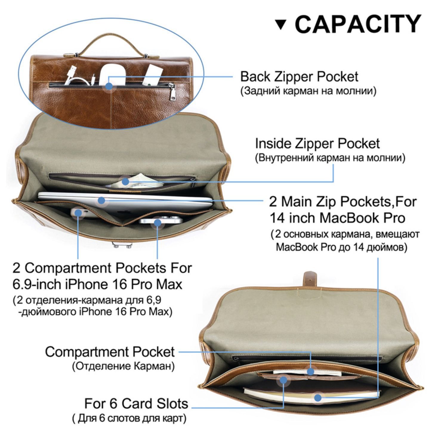  Cặp Da Thật Xách Tay Cao Cấp Đựng Laptop & Hồ Sơ TUDA SBM421 