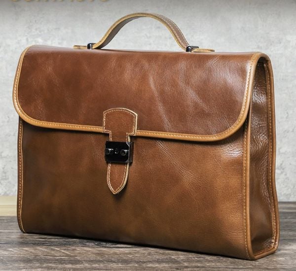  Cặp Da Thật Xách Tay Cao Cấp Đựng Laptop & Hồ Sơ TUDA SBM421 