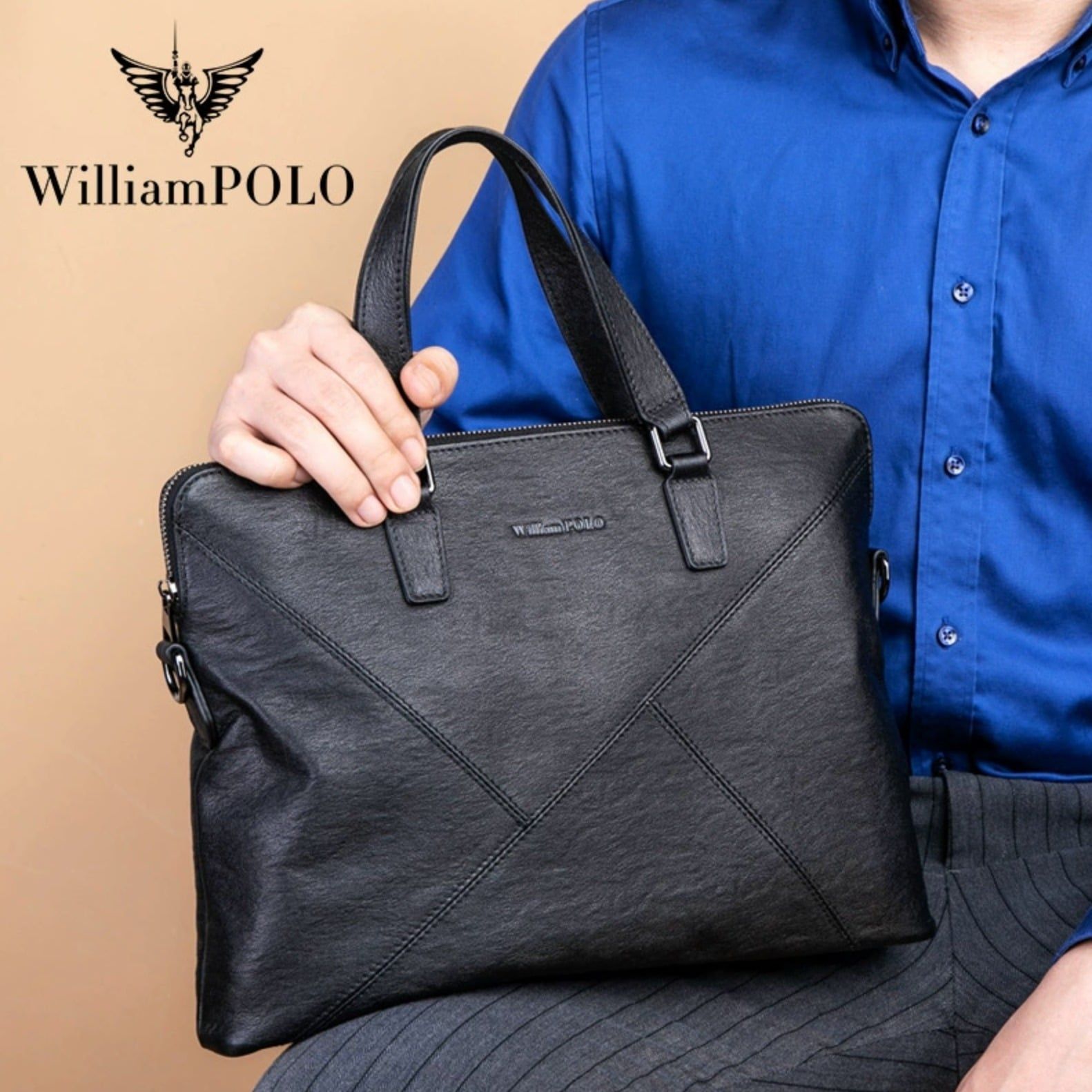  Cặp Da Công Sở Doanh Nhân Cao Cấp Da Bò Thật WP SBM424 