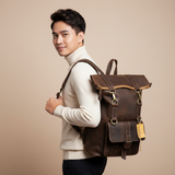  Balo Da Bò Sáp HANDMADE Chứa Laptop Đa Chức Năng TUDA BPL417 