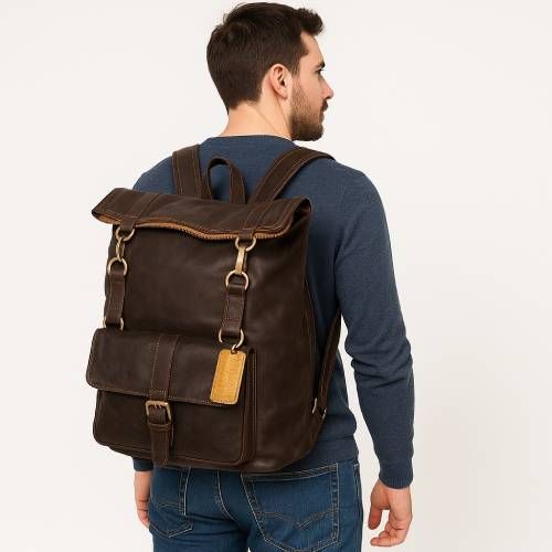  Balo Da Bò Sáp HANDMADE Chứa Laptop Đa Chức Năng TUDA BPL417 