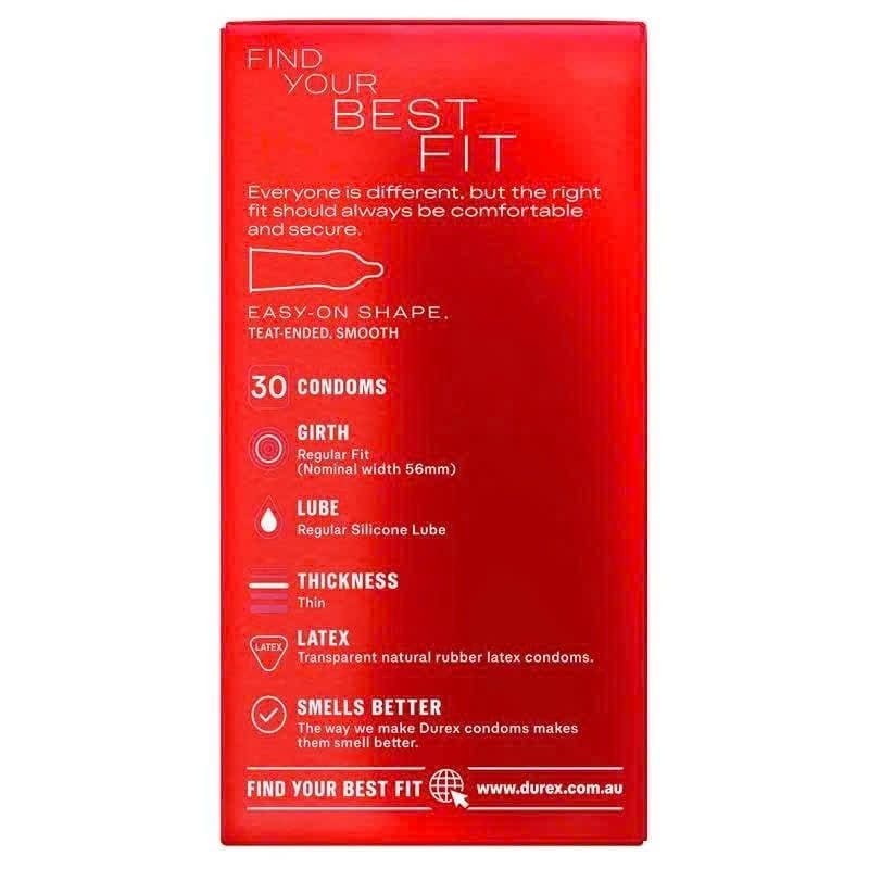 Bao Cao Su Siêu Mỏng Durex  Fetherlite Thin Feel Hộp 30 Cái