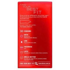 Bao Cao Su Siêu Mỏng Durex  Fetherlite Thin Feel Hộp 30 Cái