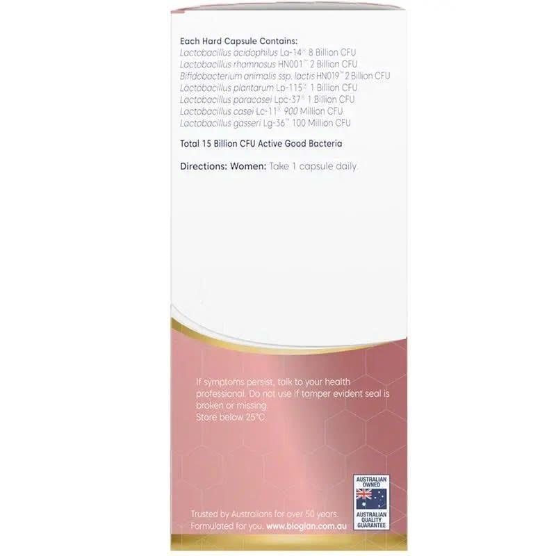 Viên Uống Bổ Sung Lợi Khuẩn Bioglan Platinum Probiotics Women's Flora Lọ 50 Viên