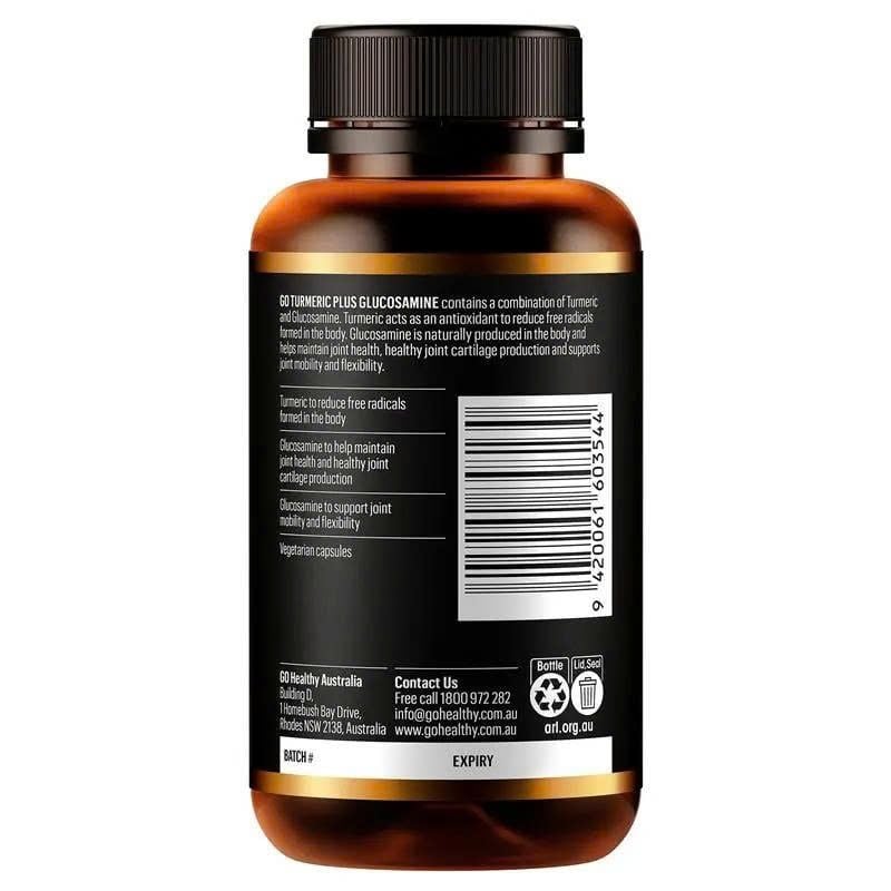 Viên Uống Hỗ Trợ Xương Khớp Go Healthy Turmeric Plus Glucosamine Lọ 120 Viên